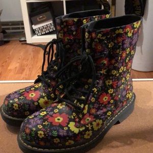 Dr Martens floral rain boots